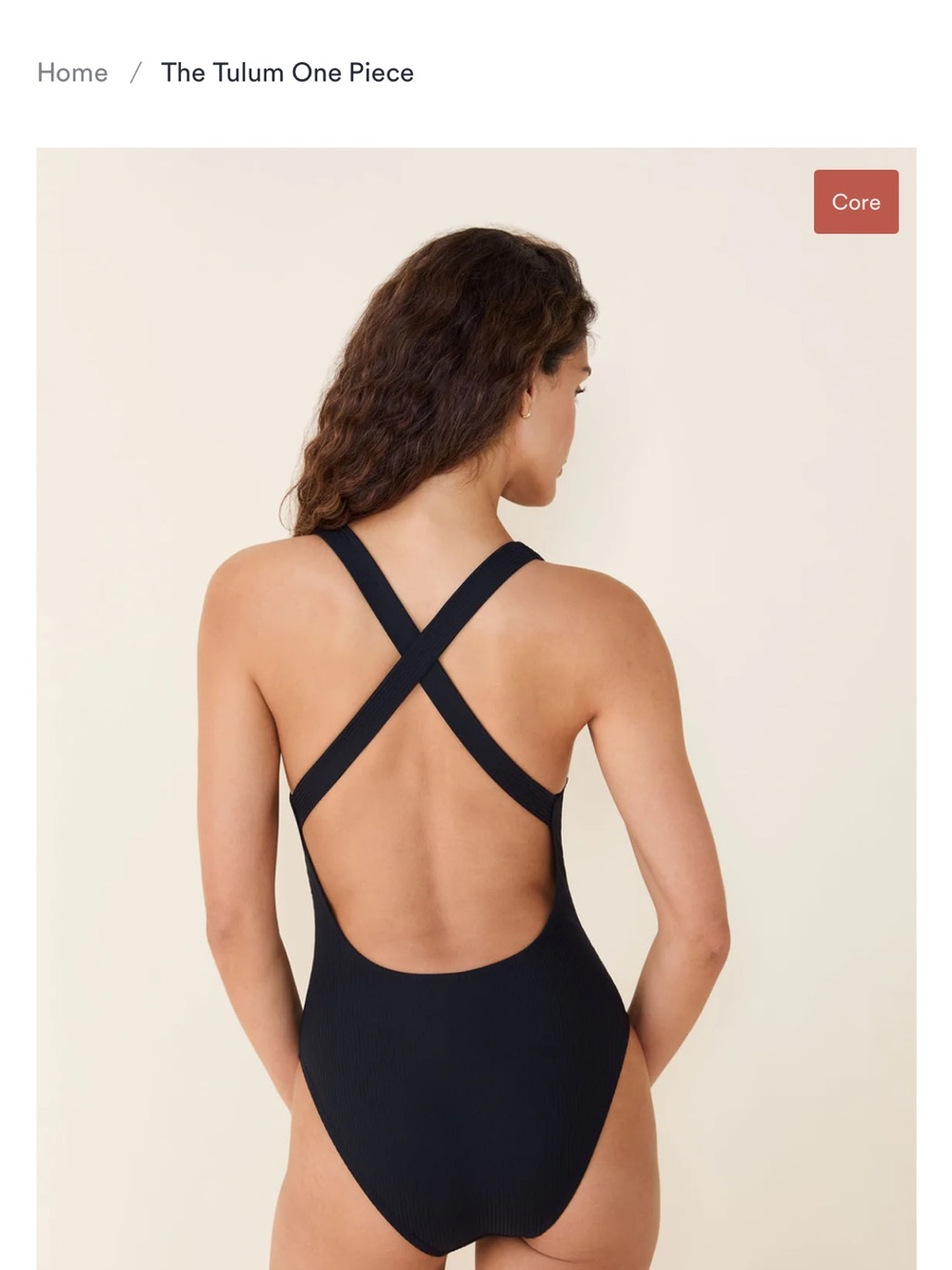 Andie Swim Black Ribbed Crossback Swimsuit